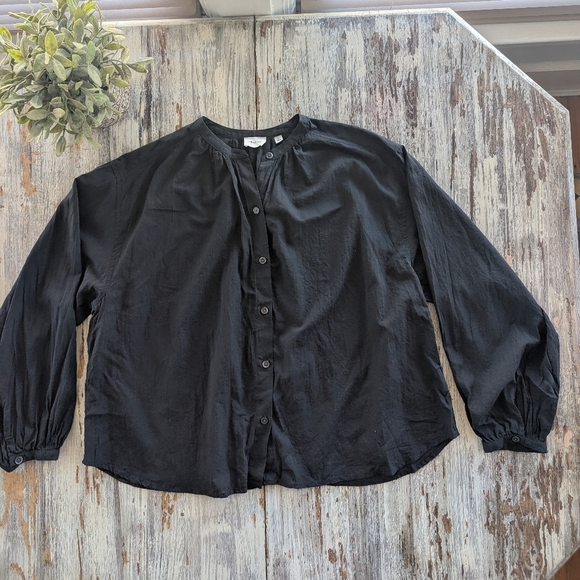 Aritzia Wilfred Free Lyra Blouse Women's Small Black - Picture 3 of 8
